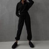 2-Piece Velvet Sweater and Sweatpants Set