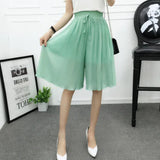 Chiffon High Waist Shorts Mint