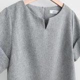 2-Piece Minimalist Top and Shorts Matching Set Gray