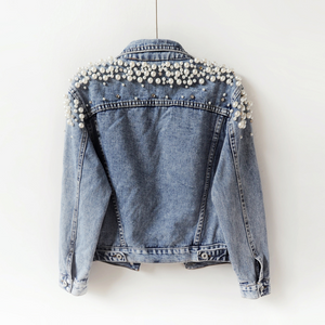 Jean Jacket With Pearls