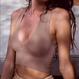 Sporty Workout Top Taupe