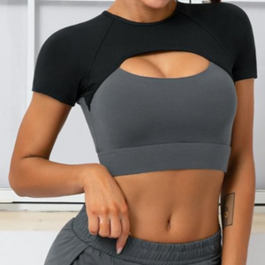 Short Sleeve Layered Workout Top