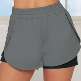 Two Tone Workout Shorts Gray