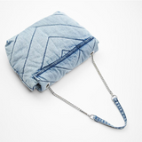 Quilted Denim Bag Blue