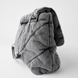 Quilted Denim Bag Gray