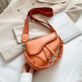 Slung Saddle Shoulder Bag Orange