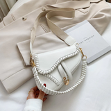 Slung Saddle Shoulder Bag White