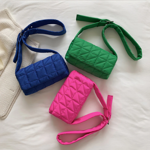 Quilted Shoulder Bag Blue