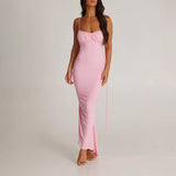 Zahara Form Fitted Midi Dress Pink