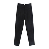 Chic Straight Leg Pants Black