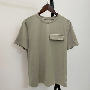 Basic Cotton Solid Pocket T-Shirt