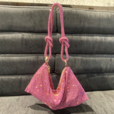 Crystal Knot Shoulder Bag Pink