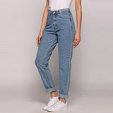 Basic Boyfriend Jeans Light Blue