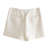 Candy Color Asymmetrical Skort White