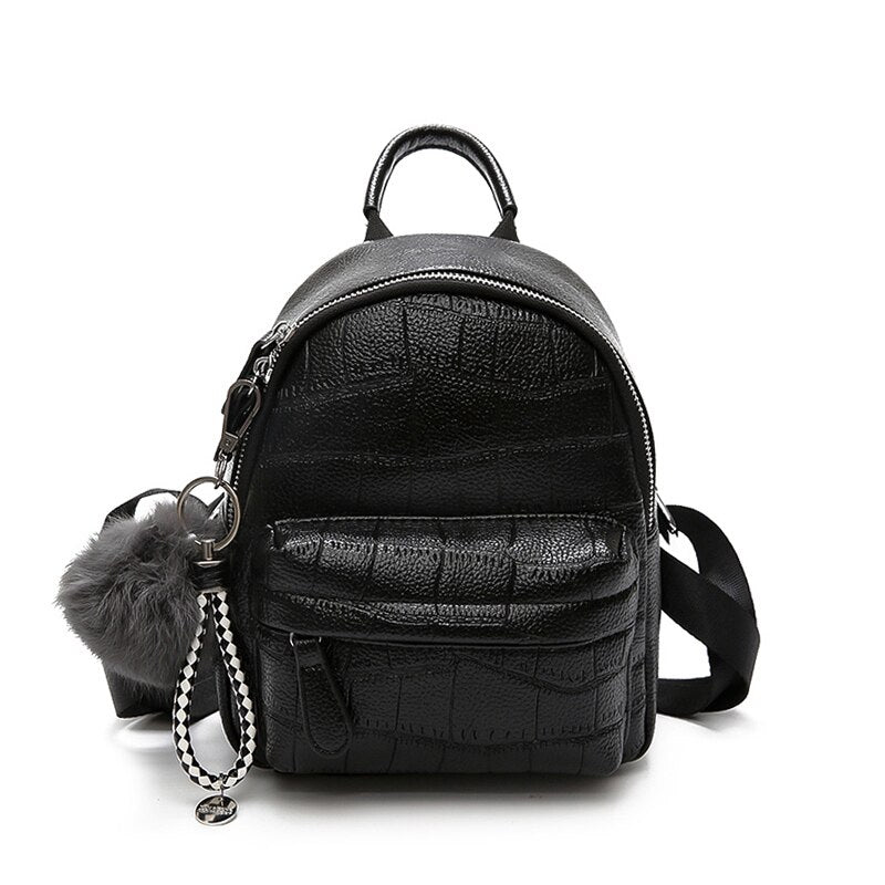 Mini Faux Leather Backpack