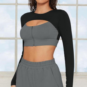 Long Sleeve Layered Workout Top