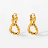 Gold Hoop Drop Earrings