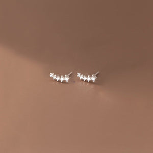 Chic Constellation Arc Earrings Silver
