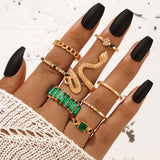 Green Vintage Ring Set