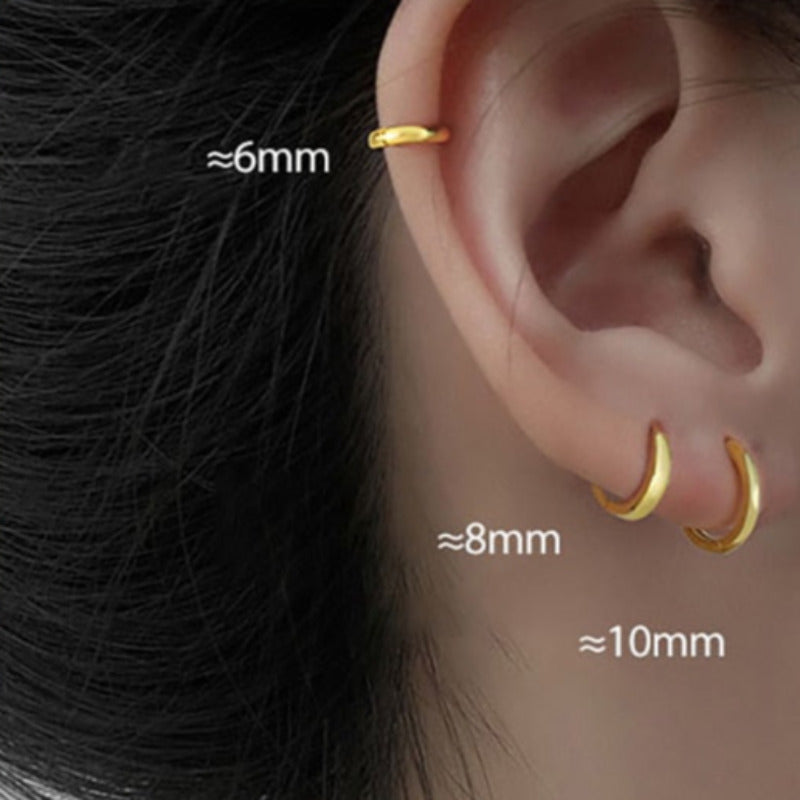 Stainless Steel Minimalist Hoop Earrings
