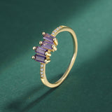 Baguette Amethyst Ring