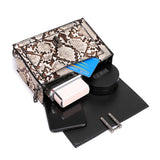 Snake Skin Chain Crossbody Bag