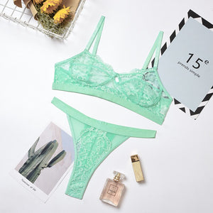 2-Piece High Waist Lingerie Set Mint Green