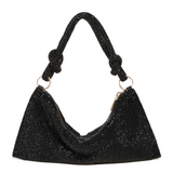 Crystal Knot Shoulder Bag Black