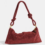 Crystal Knot Shoulder Bag Red