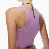 Basic Ribbed Tank Top Purple